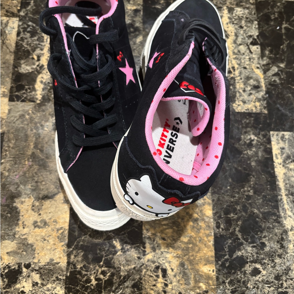 Rare 2018 Hello Kitty X One Star Suede Low 'Black' Women’s 8/Men’s 6 162938c